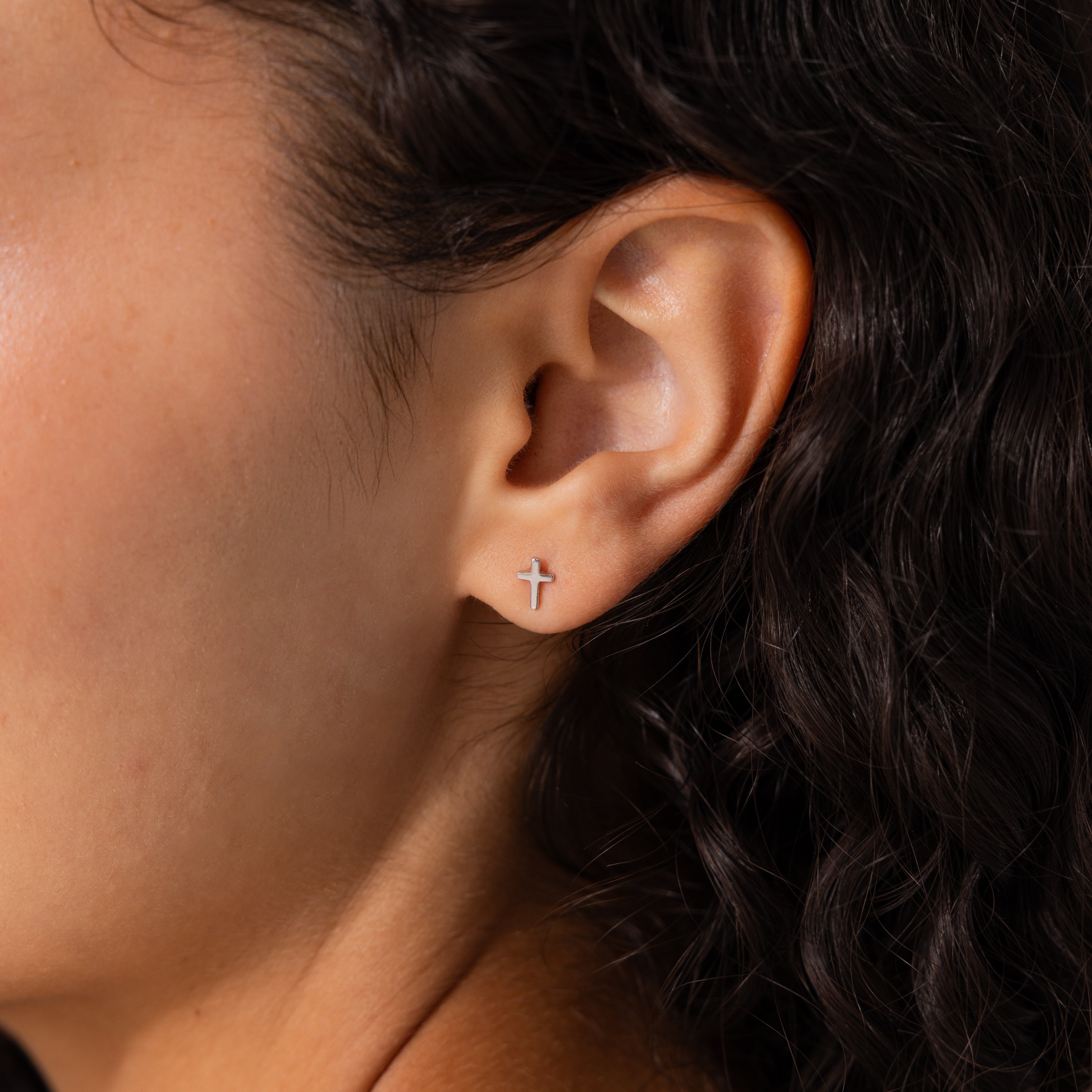 Dainty Cross Studs