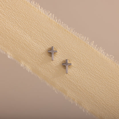 Dainty Cross Studs