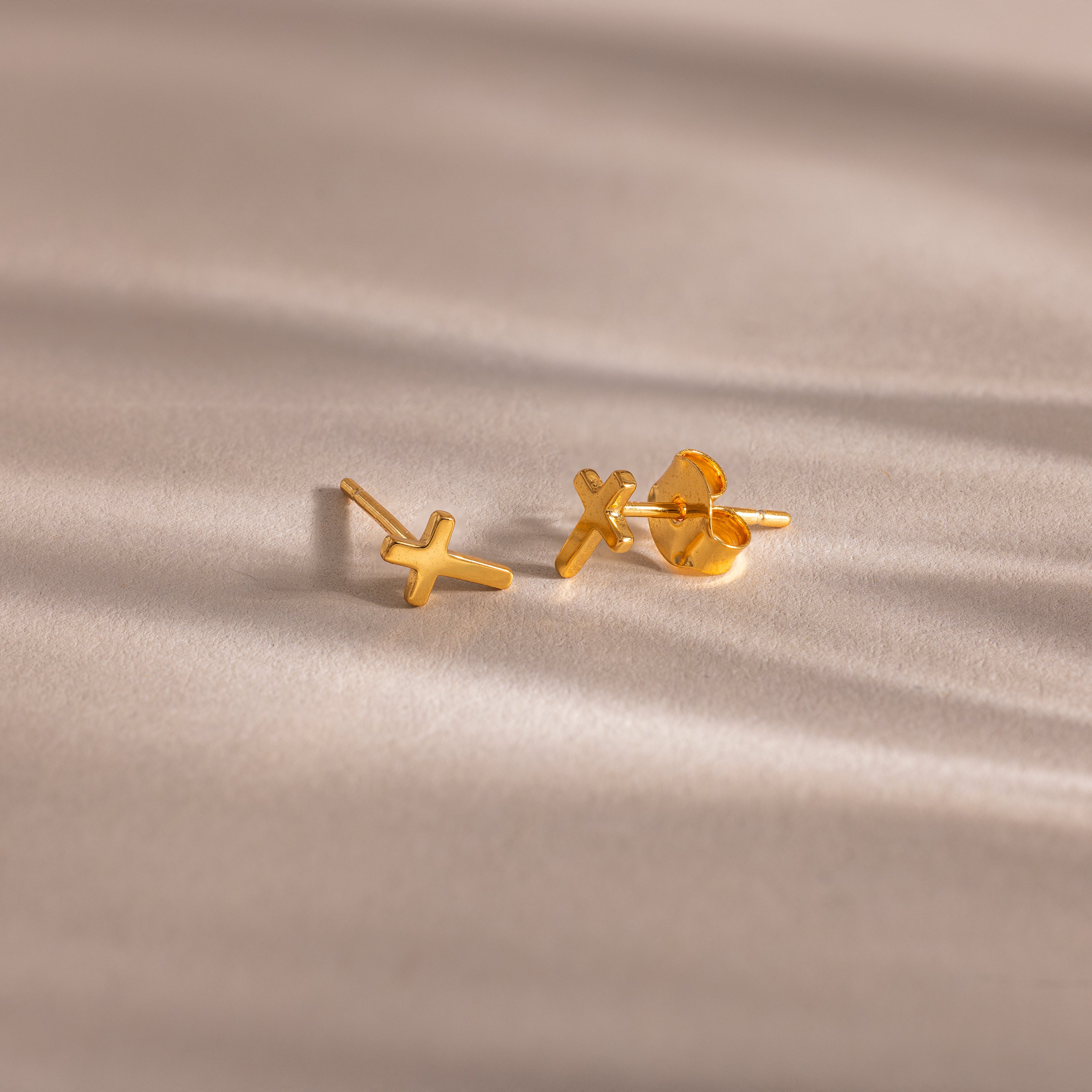 Dainty Cross Studs