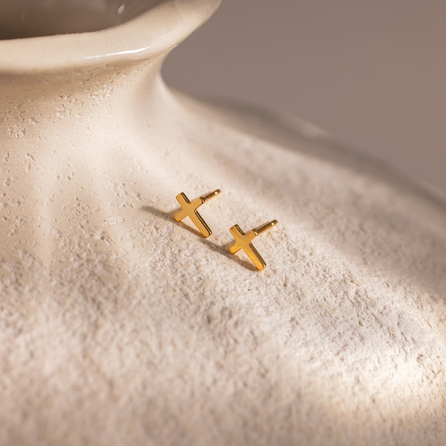 Dainty Cross Studs