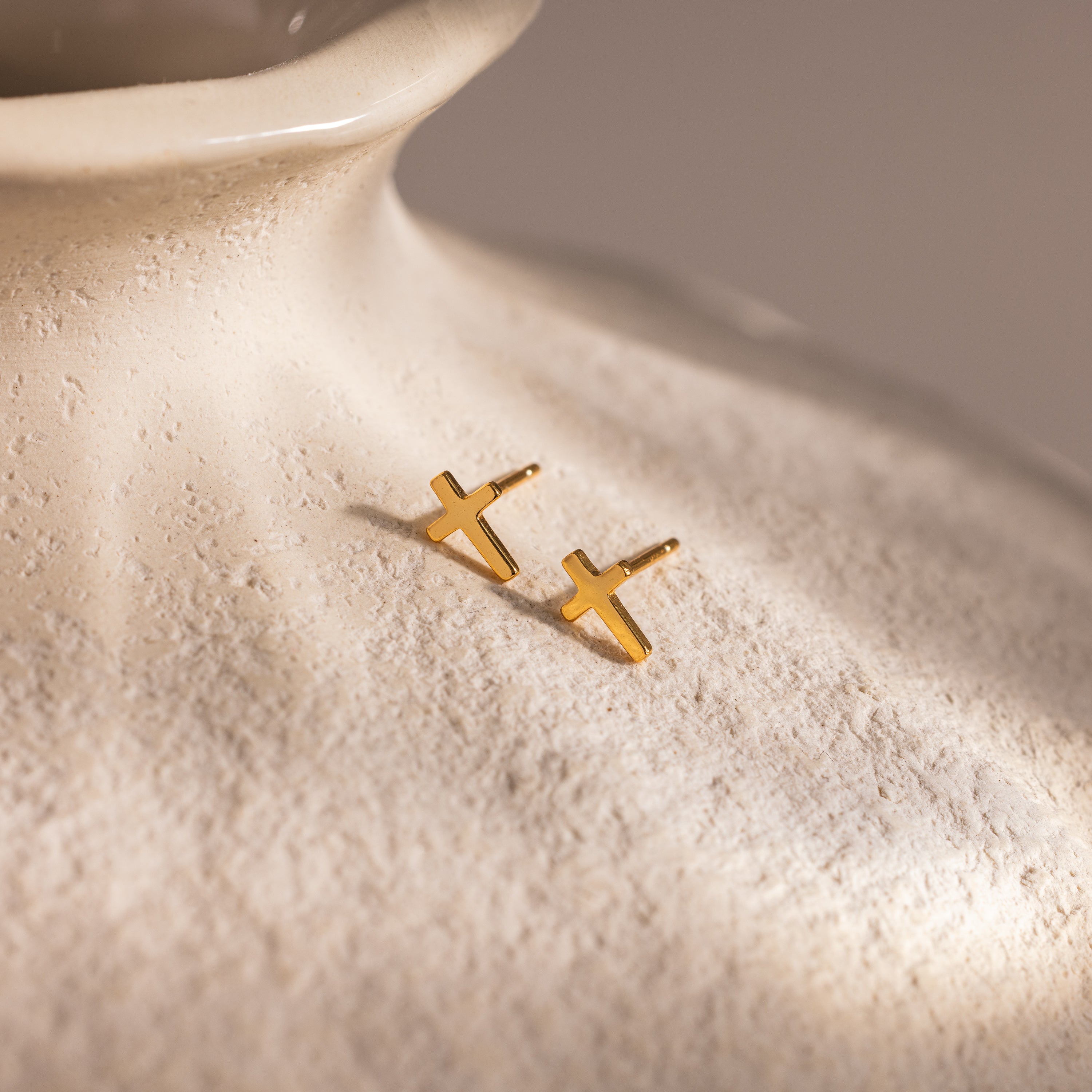 Dainty Cross Studs