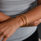 Ribbed Diamond Bangle
