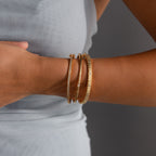 Ribbed Diamond Bangle