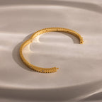 Ribbed Diamond Bangle