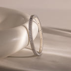 Ribbed Diamond Bangle