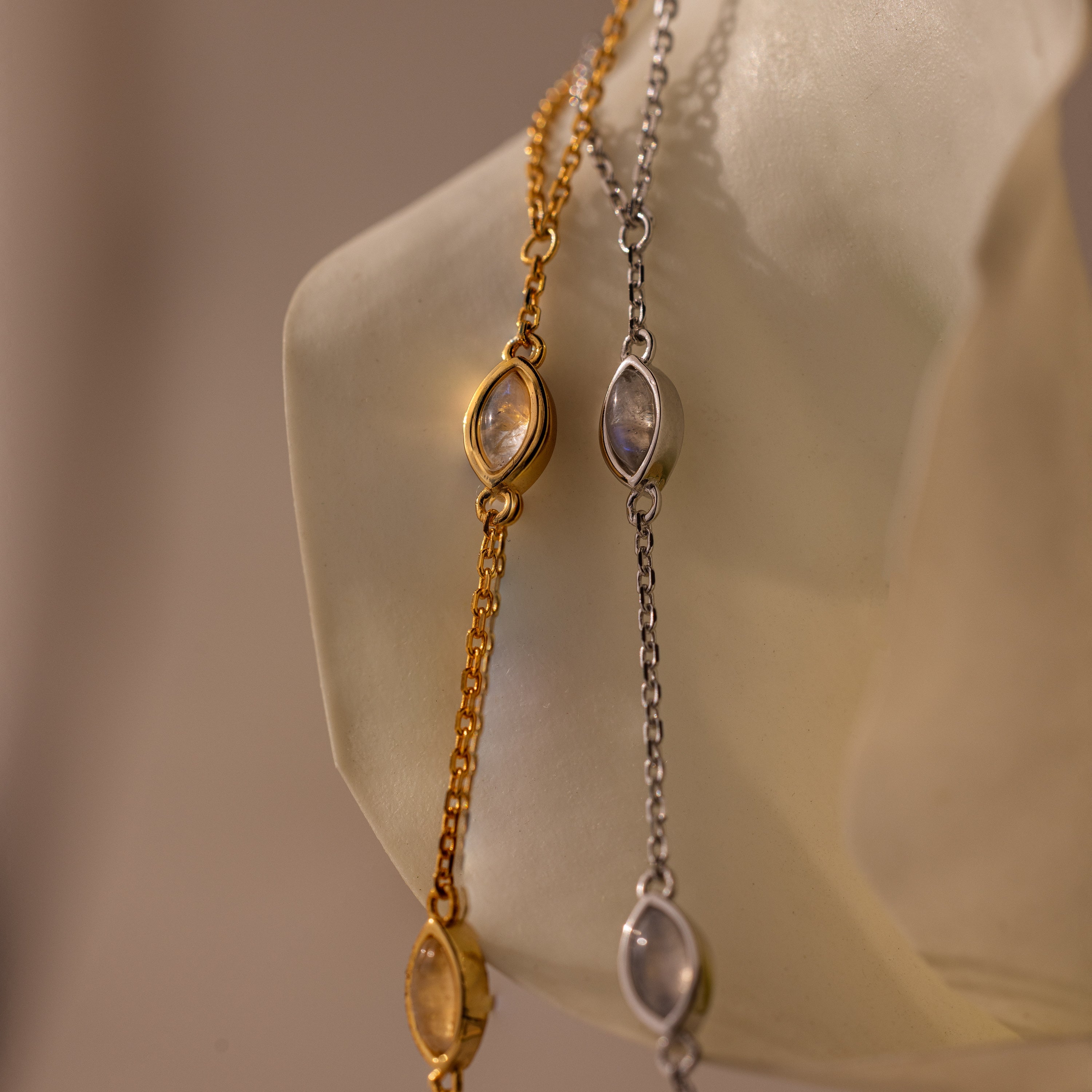 Moonstone Hand Chain Bracelet
