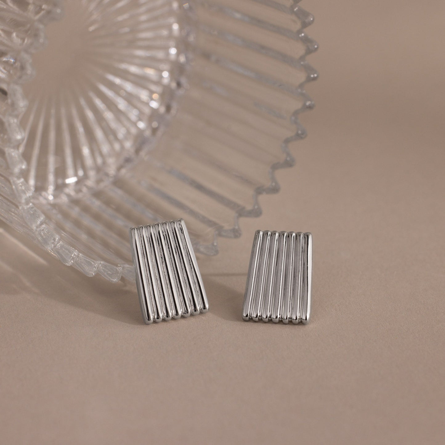 Ribbed Earrings