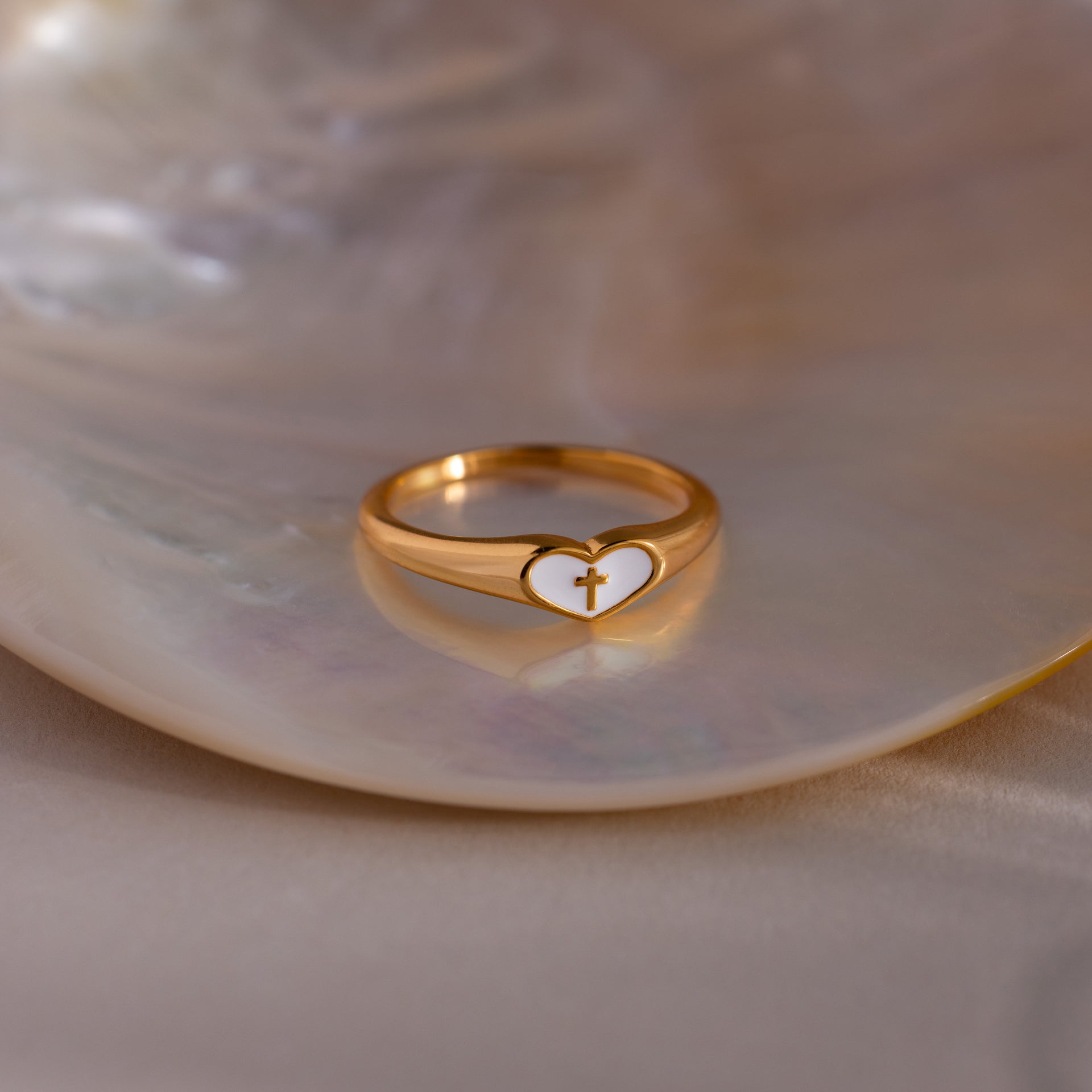 Heart Cross Ring