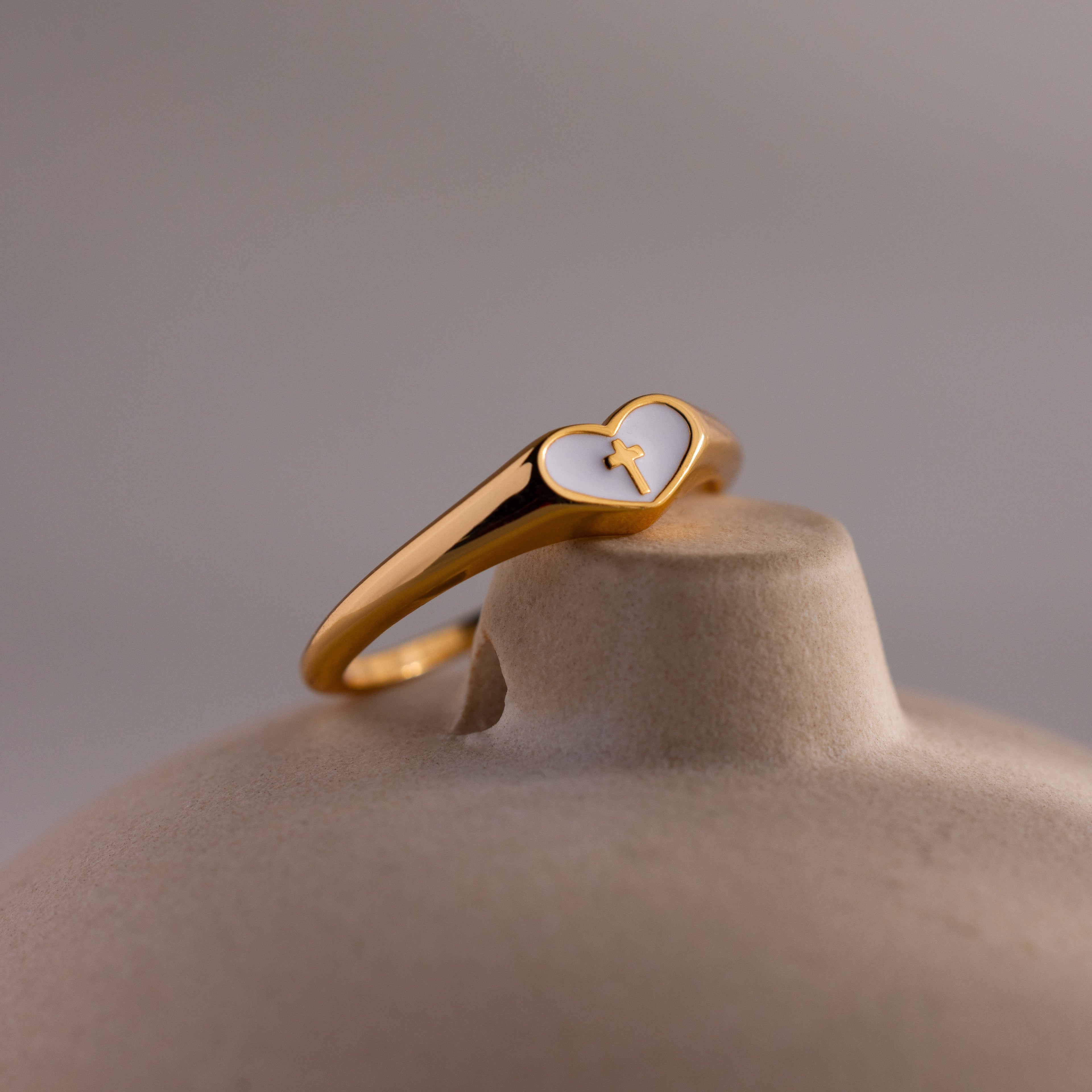 Heart Cross Ring