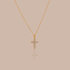 Dainty Diamond Cross Necklace