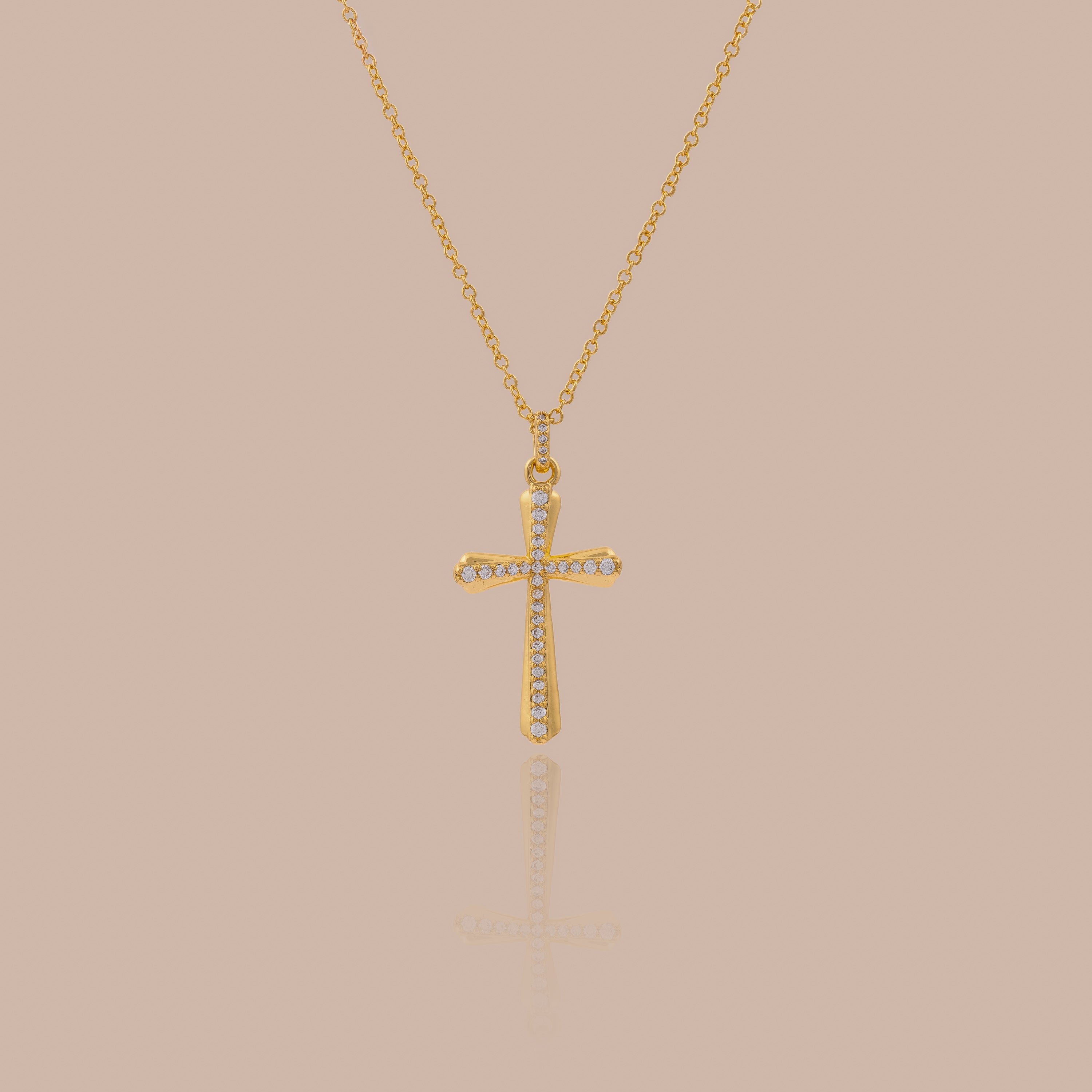 Solace Pave Cross Necklace