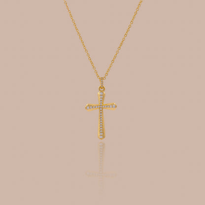 Solace Pave Cross Necklace