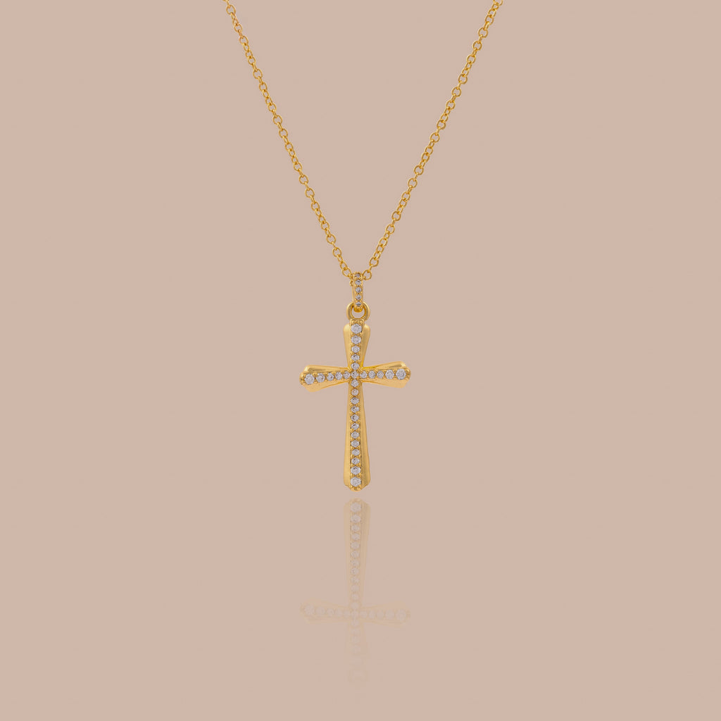 Solace Pave Cross Necklace