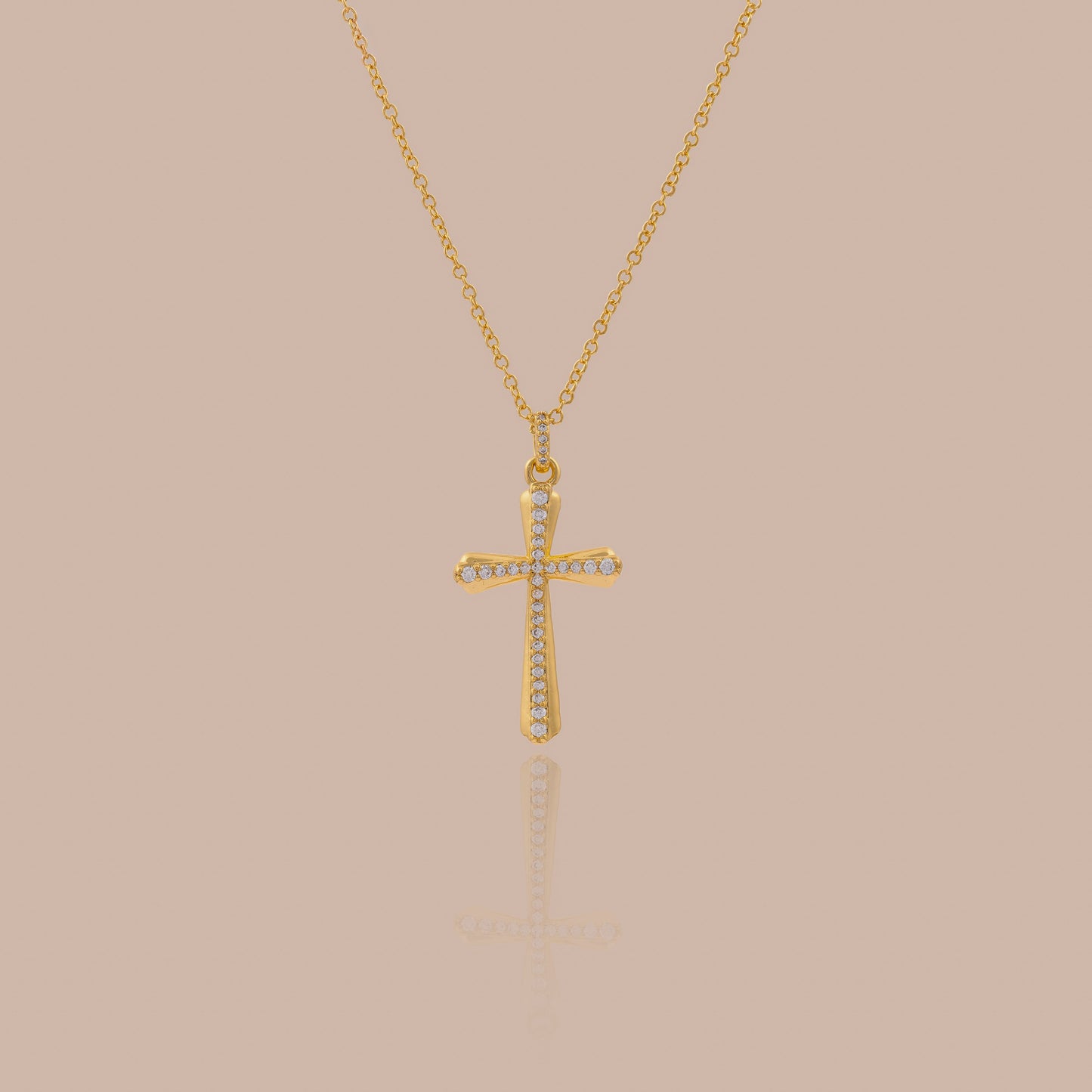 Solace Pave Cross Necklace