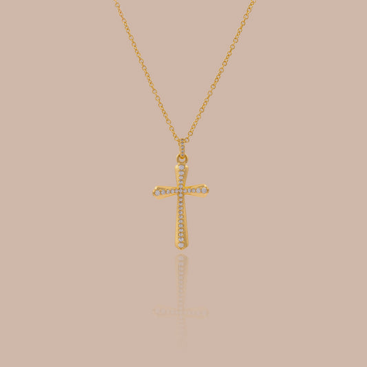 Solace Pave Cross Necklace