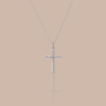 Solace Pave Cross Necklace