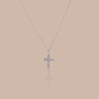 Dainty Diamond Cross Necklace