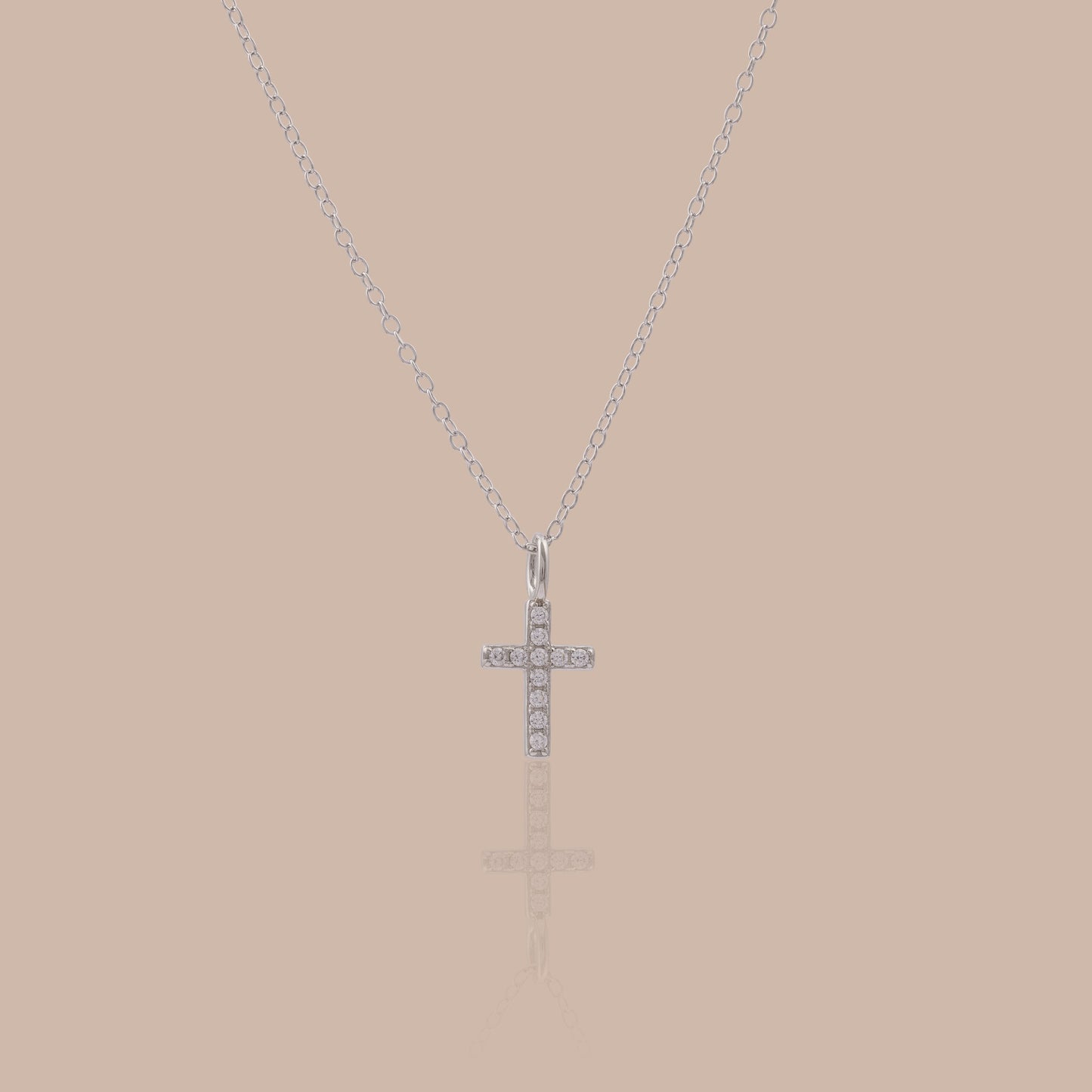 Dainty Diamond Cross Necklace