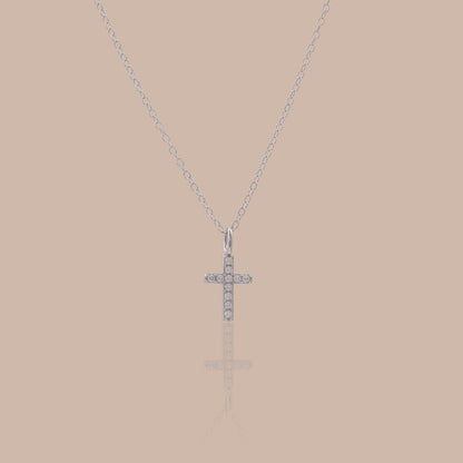 Dainty Diamond Cross Necklace