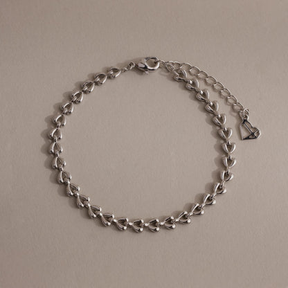 Tiny Link Heart Bracelet