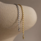 Tiny Link Heart Bracelet