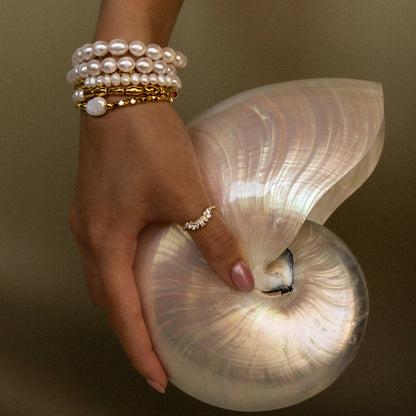 Duo Beaded Pearl Bracelet