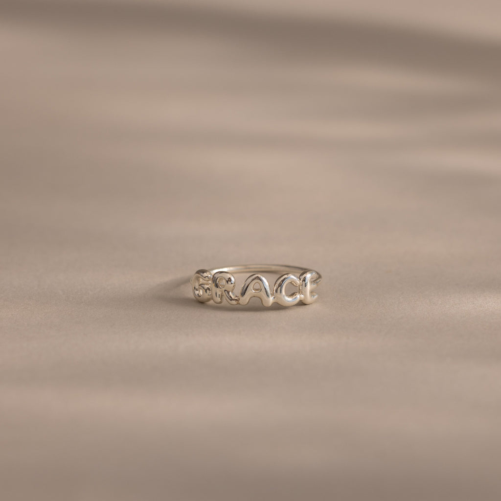 Bubble Name Ring