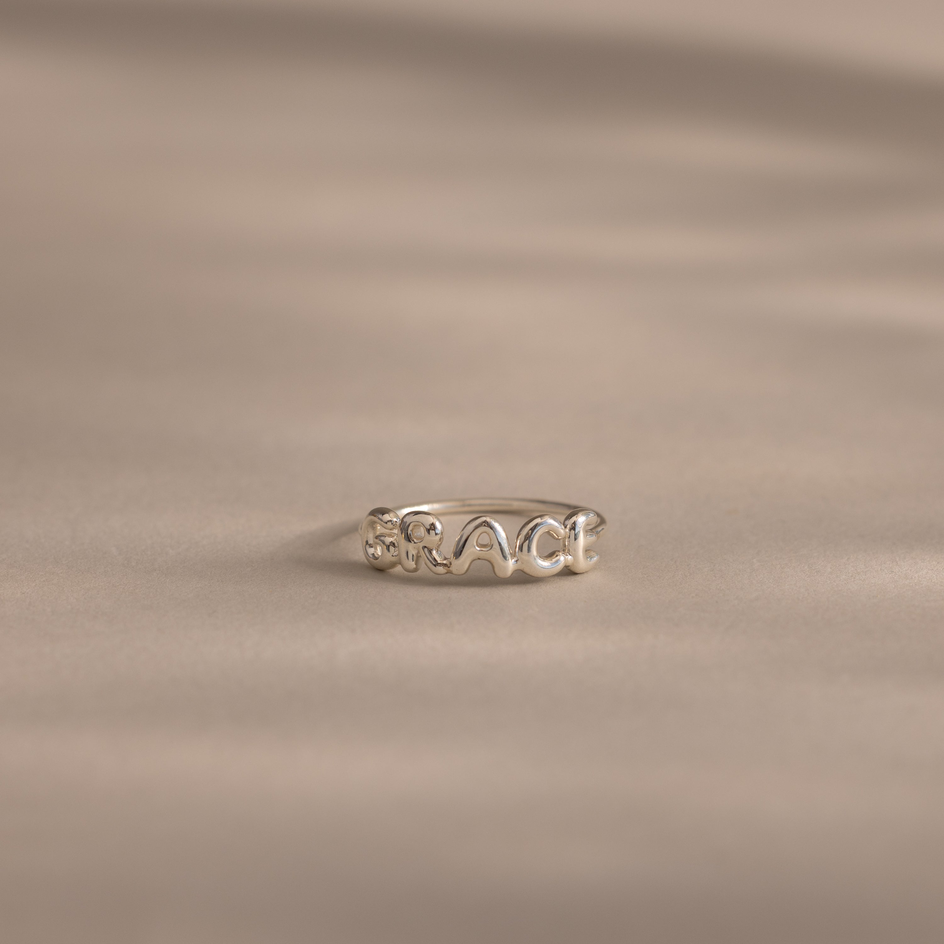 Bubble Name Ring