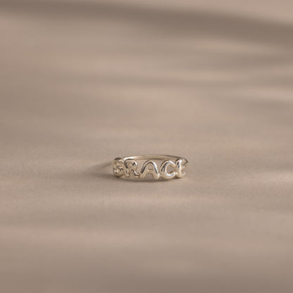 Bubble Name Ring