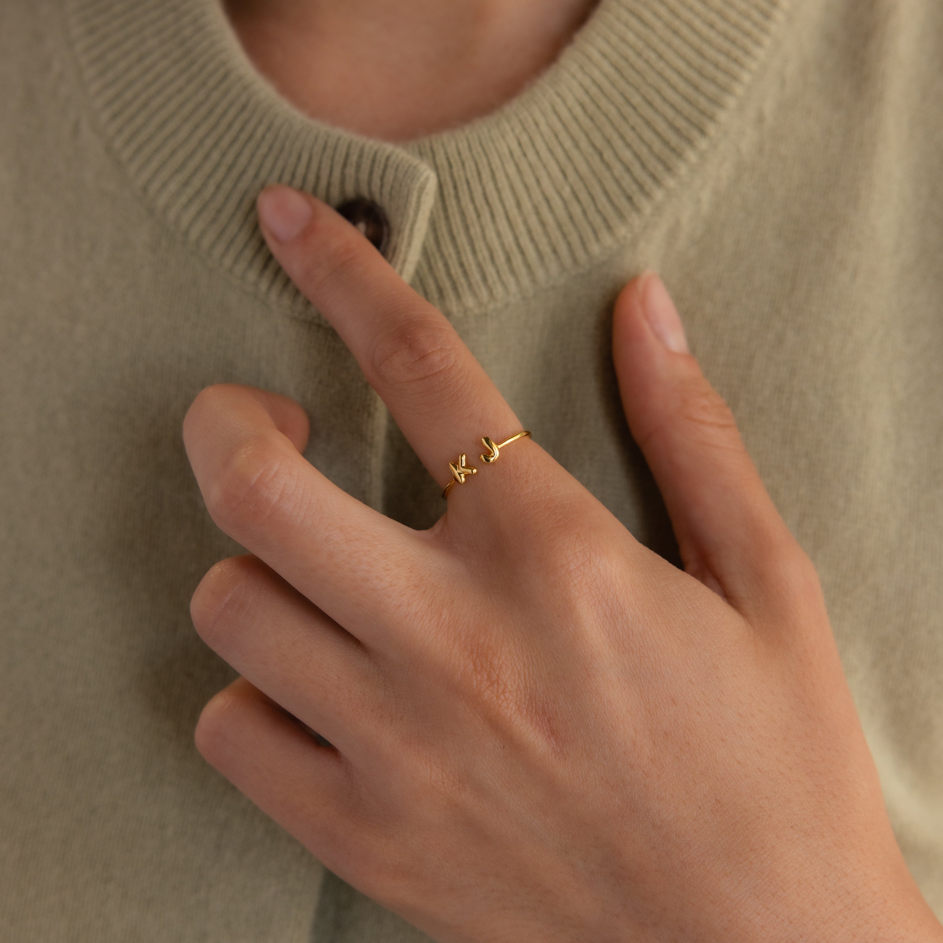 Duo Bubble Initial Ring