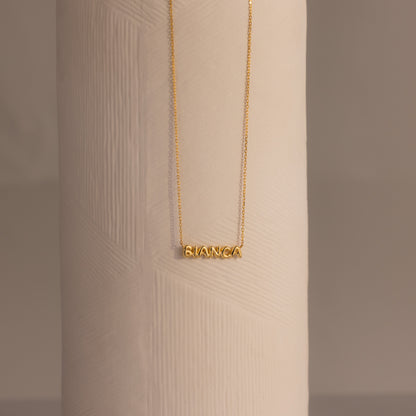 Tiny Bubble Name Necklace