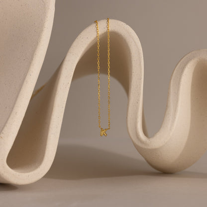 Dainty Bubble Initial Necklace