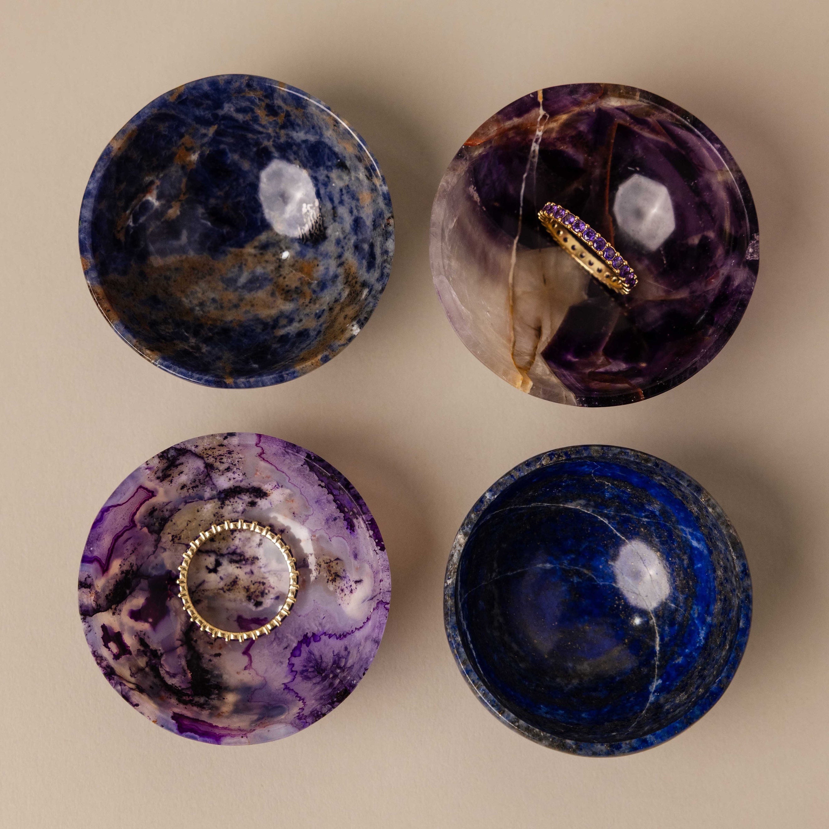 Natural Gemstone Ring Dish