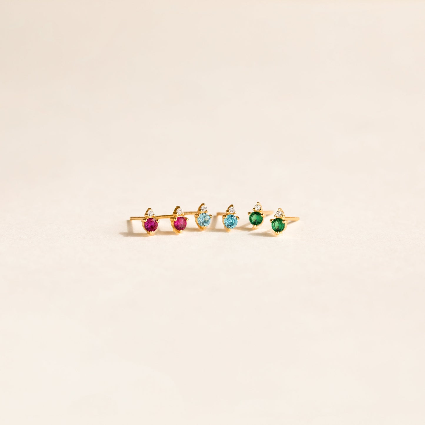 Raindrop Birthstone Studs
