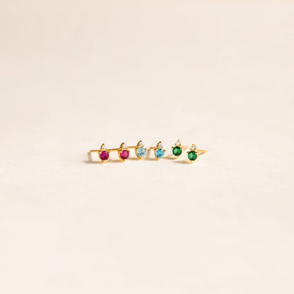Raindrop Birthstone Studs