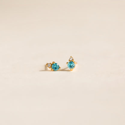 Raindrop Birthstone Studs