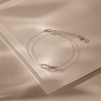 Duo Pave Link Pendant Bracelet