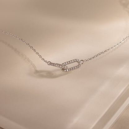 Duo Pave Link Pendant Bracelet
