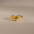 Zen Gemstone Curve Ring