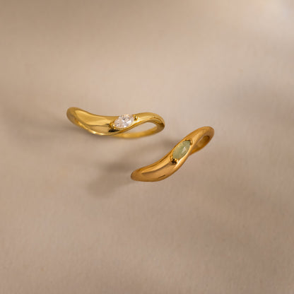 Zen Jade Curve Ring