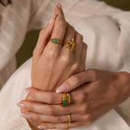 Marquise Jade Signet Ring