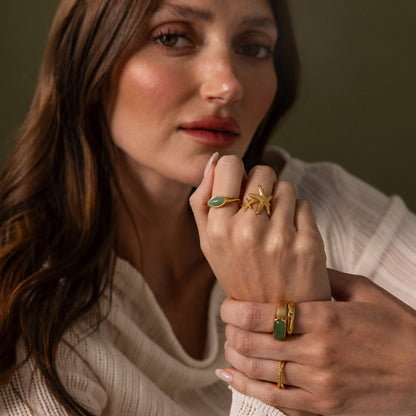 Marquise Jade Signet Ring