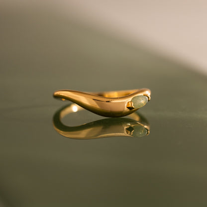 Zen Jade Curve Ring