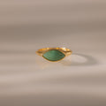 Marquise Jade Signet Ring