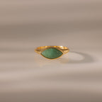 Marquise Jade Signet Ring