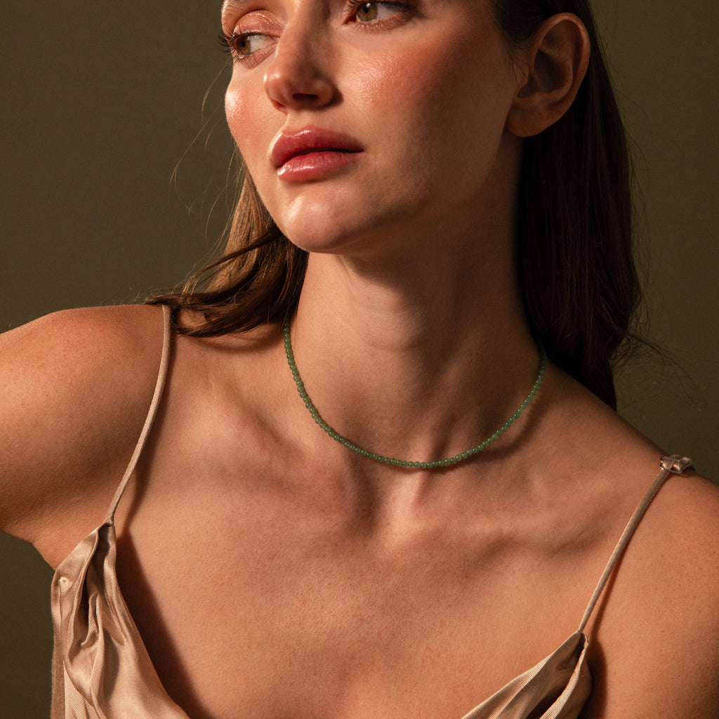 Tiny Aventurine Choker Necklace