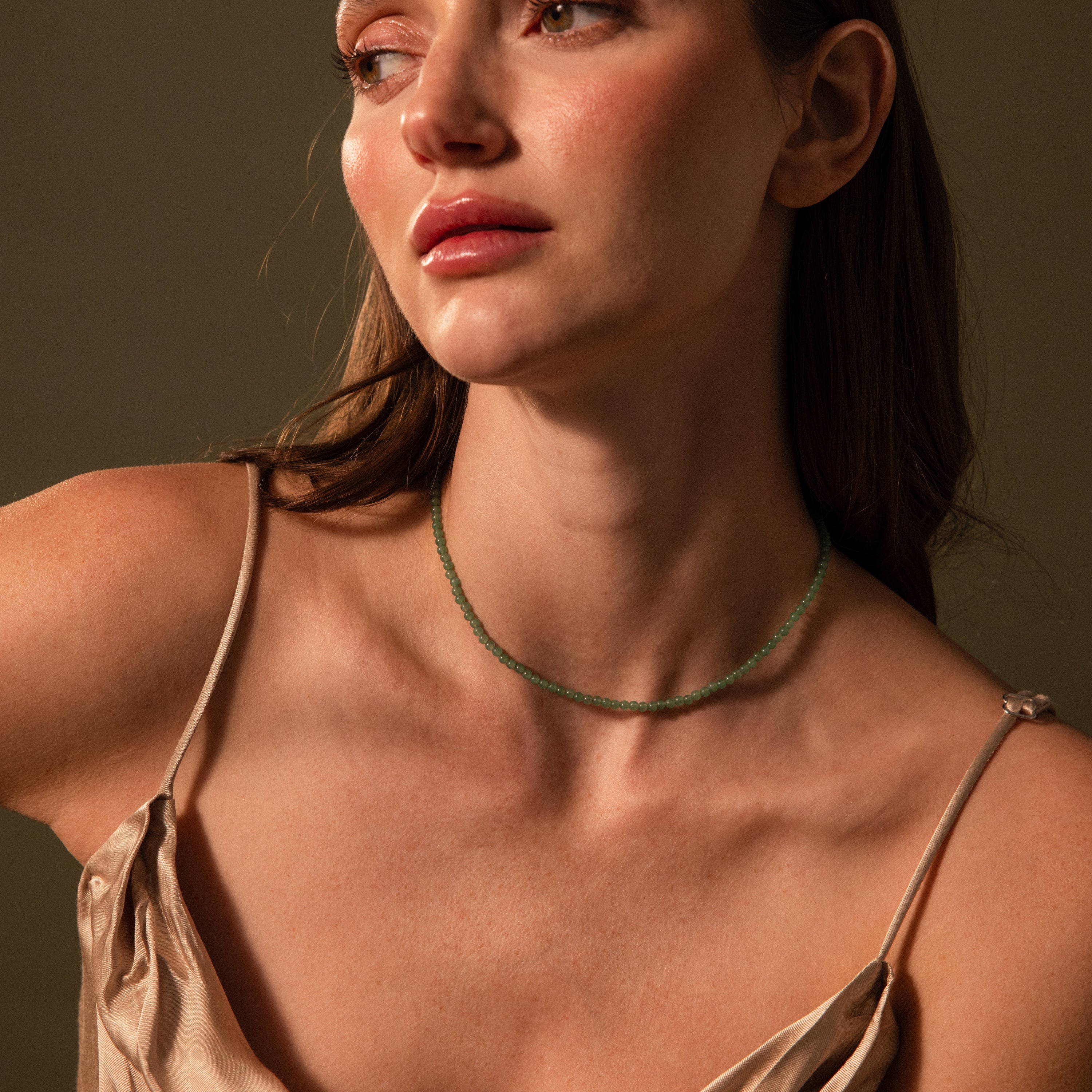 Tiny Aventurine Choker Necklace