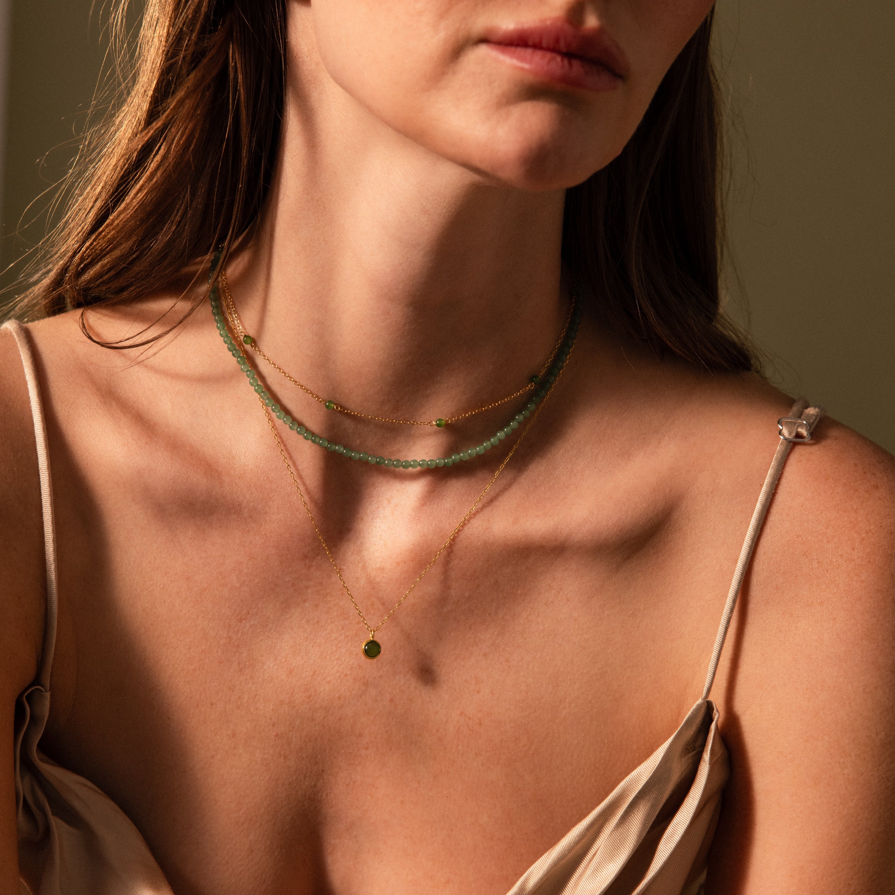 Tiny Aventurine Choker Necklace