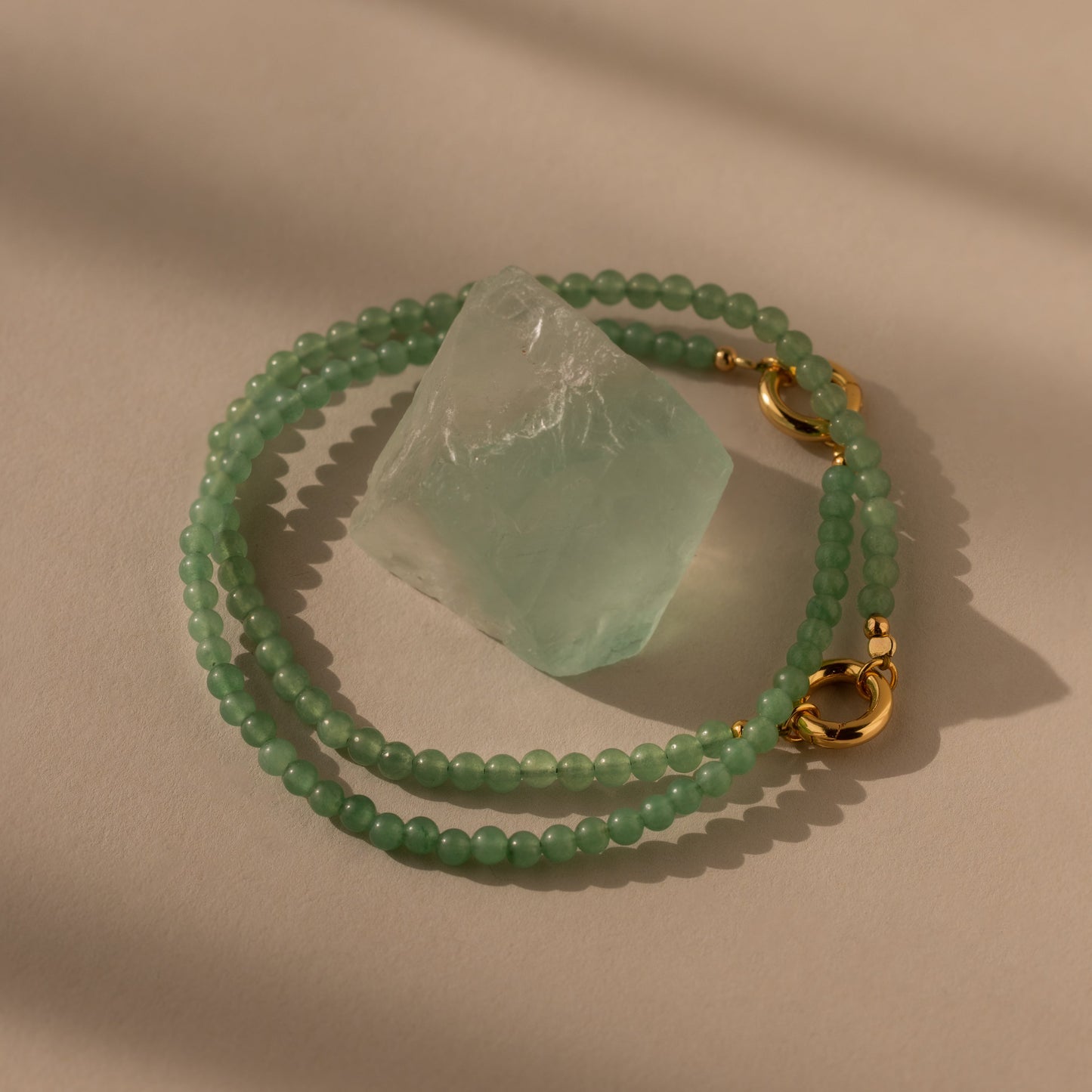 Beaded Jade Charm Bracelet