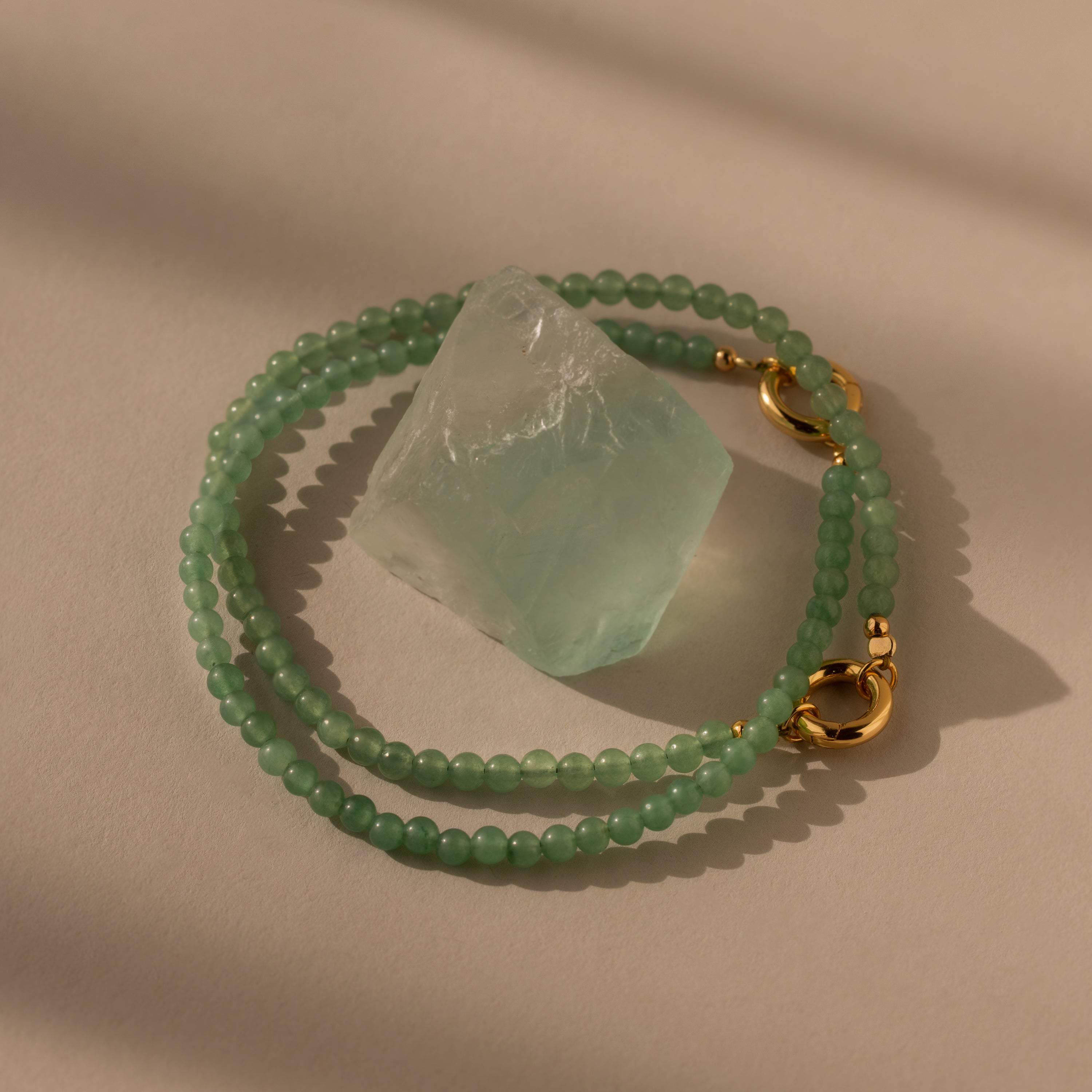 Beaded Jade Charm Bracelet